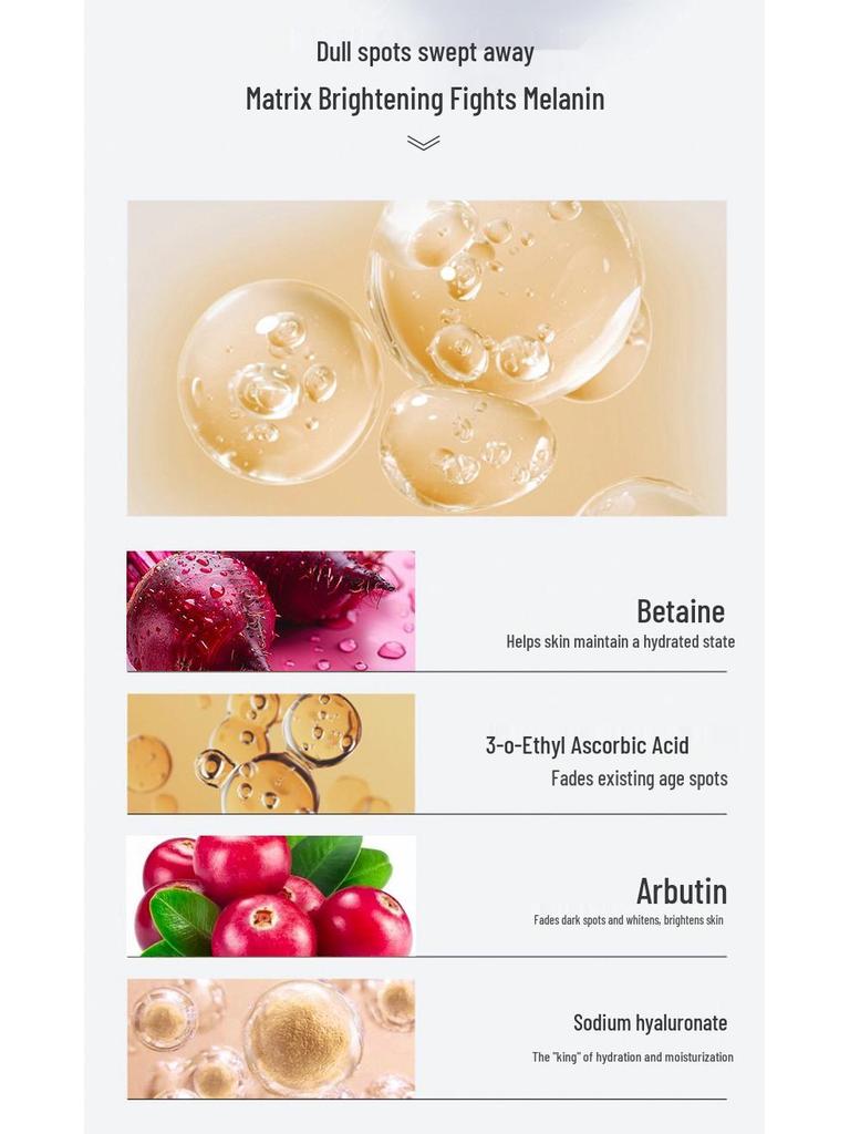 BiUi Aufhellungs- und Fleckenaufhellungsset: Feuchtigkeitsspendend, pflegend, gegen Vergilbung, Anti-Aging-Reparatur mit Wasser und Lotion.