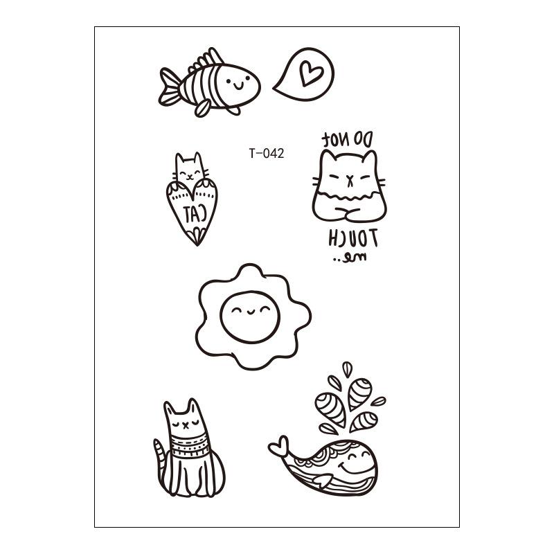 Schönheitsaufkleber Cartoon Tattoo Aufkleber Niedlicher Temporärer Tattoo Aufkleber Klein Frisch Wasserdichter Tattoo Aufkleber