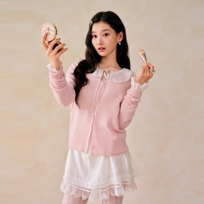 Autumn Water Beauty 100% Merino Wool V-Neck Cardigan