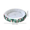 Christmas Pet Bed Dog Cat Round Kennel Mat Winter Warming Puppy Kitten Nest Cushion for Small