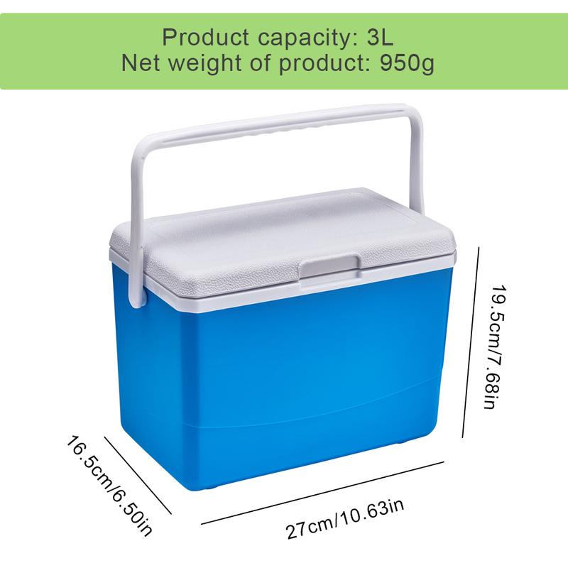 Geladeira para Motorhome de 3L com Alça Mini Congelador Geladeira Conservação de Calor Conservação de Frescor Incubadora para Acampamento Tailgating