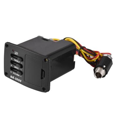 Akustische Gitarre Bass Höhen Ton und Lautstärkeregelung EQ Equalizer Vorverstärker Piezo Pickup Tuner Verstärker mit Active Line 6,35 mm Stecker