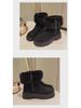 Women's Furry Snow Boots with Side Zipper and Thick Sole