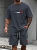Men's Two-piece Sports Suit, Short-sleeve Shirt and Shorts Set, Men's Running Apparel