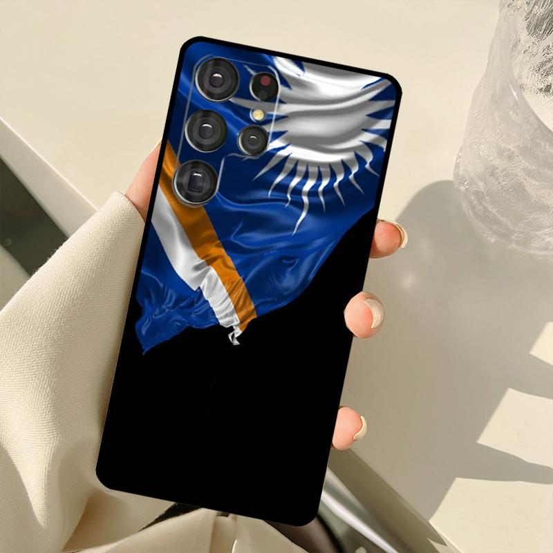 Marshall Islands Flag Case For Samsung Galaxy S25 S24 S23 S22 S21 S20 Ultra S9 S10 Plus S21 FE S25 FE Back Cover