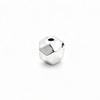 S925 Sterling Silver Faceted Diamond-Shaped Spacer Beads for DIY Jewelry and Handwoven Accessories