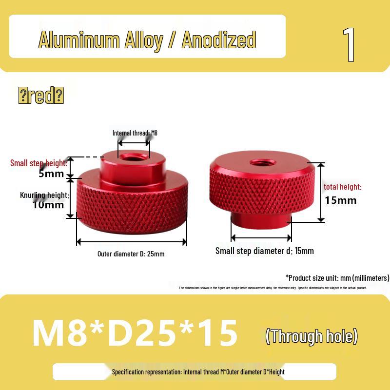 National Standard Aluminum Knurled Hand-Twist Nut M3-M10