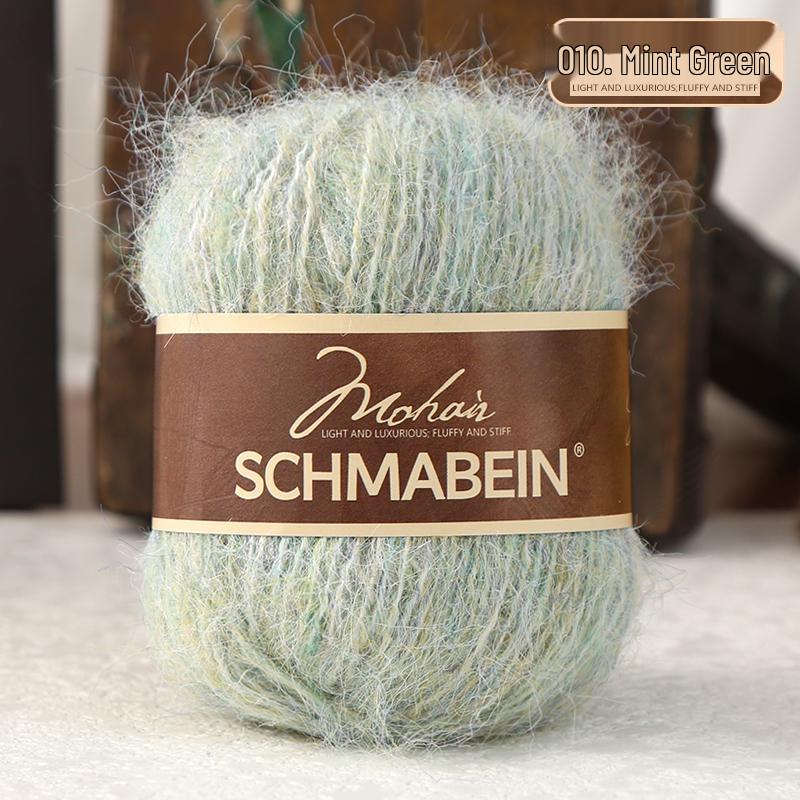 Garnset aus langhaarigem Alpaka-Mohair zum Handstricken von Puppen, Schals und Mützen
