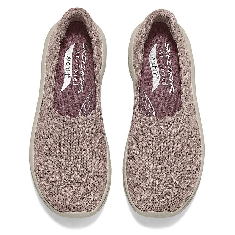 Skechers Arch Fit Mesh MC DLUX Comfortable Lightweight Low-Top Casual Shoes Women Sneaker Pink 159565-MVE
