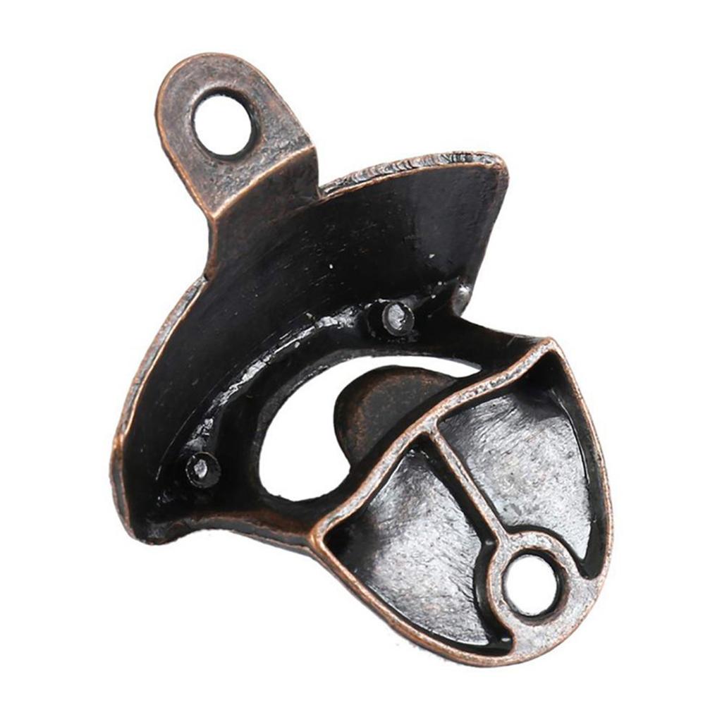 10 Pcs Wall Mount Bottle Opener Vintage Style Rustic Strong Durable Metal Beer Cap Opener for Bar