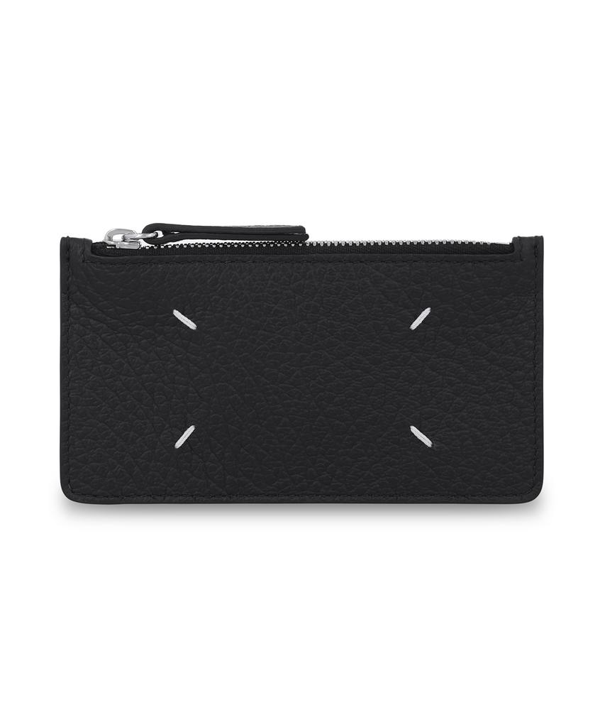 Maison Margiela Stitch Zipper Card Holder - Black / S56Ui0143P4455T8013