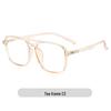 Unisex TR90 Anti-Blue Light Glasses Frame - Street Style, Double Bridge, Flat Lenses