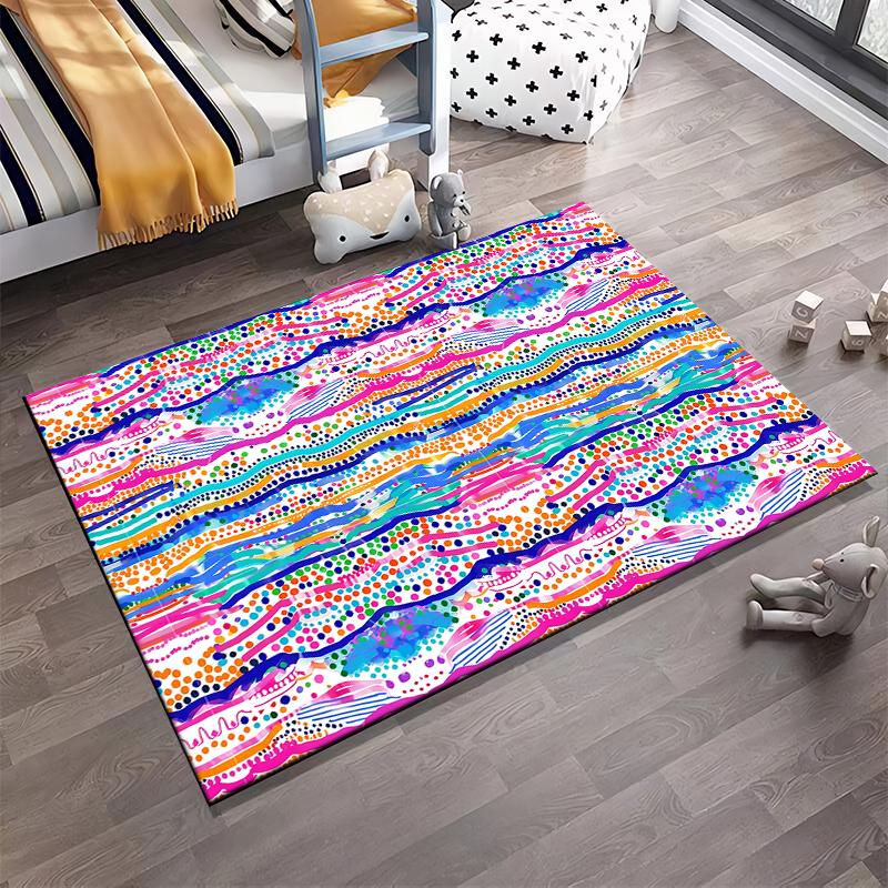 Colorful Abstract Art Pattern Carpet for Living Room or Bedroom Decor Suitable for use as an anti-slip for living room bedroom sofas