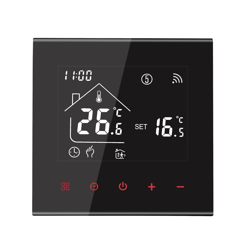 WIFI Termostat pro Elektrický/Vodní/Plynový Kotel Podlahové Vytápění LCD Dotykový Displej Regulátor Teploty Hlasové Ovládání pomocí Alexa/Google Home