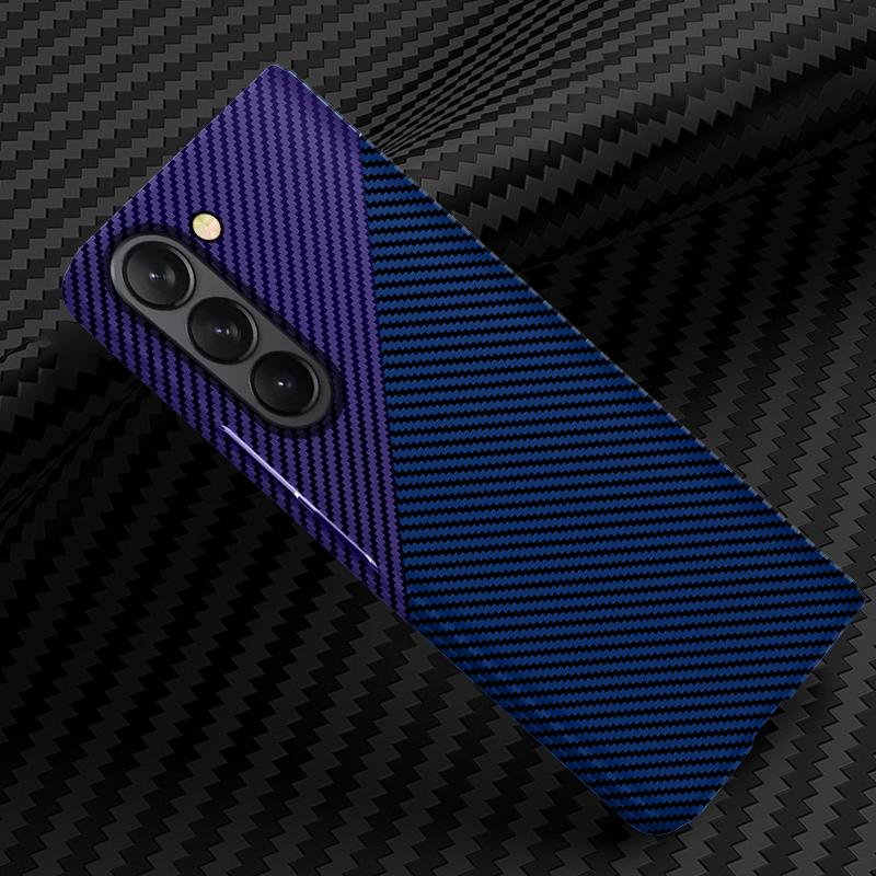 Ultra tenké matné pouzdro na telefon z uhlíkových vláken pro originální Samsung Galaxy Z Fold 7 6 5 4 na dotek jako kůže, nárazuvzdorný tvrdý zadní kryt