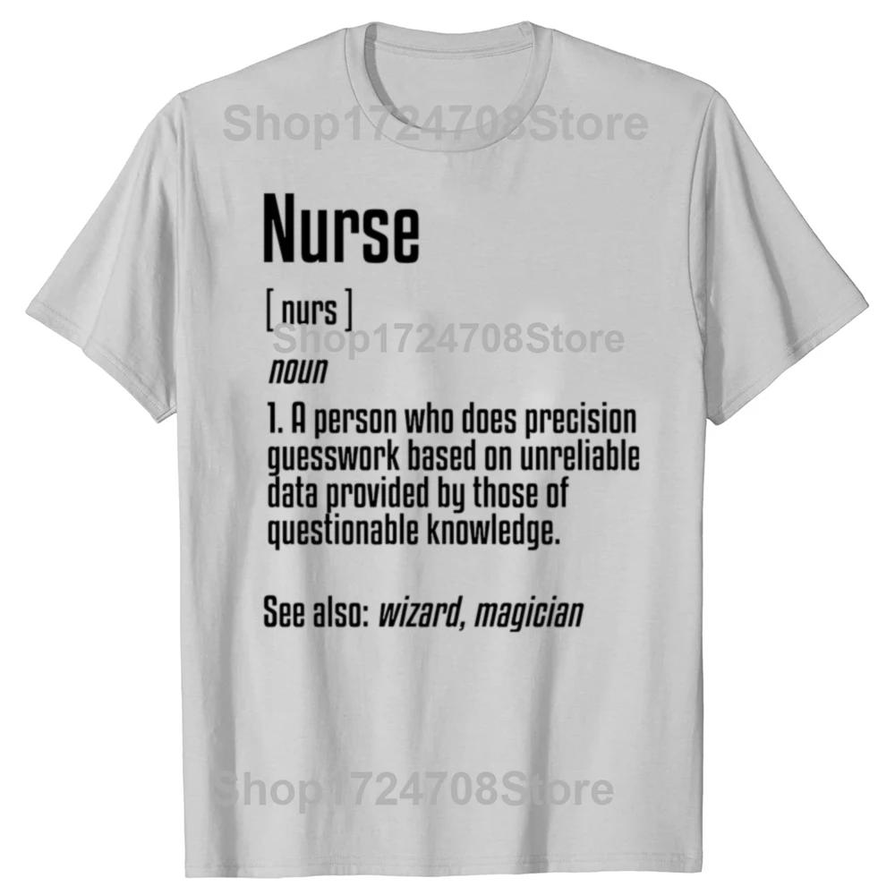 Nurse Definition T Shirt Funny Cute Nurses Week Gift Tshirt Printing Brand Man Tops Shirts Printing Cotton Short Sleeve Clothes