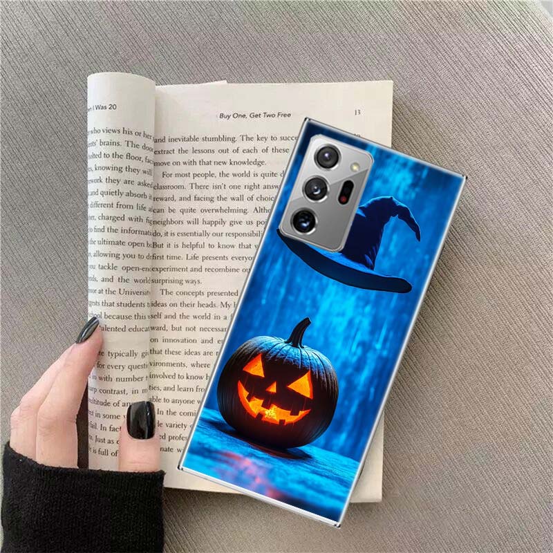 Chapéu de Mago de Halloween Terror Divertido Capa de Telefone Para Samsung Galaxy S25 Edge S24 S23 FE S22 S26 Ultra S21 S20 S10 Plus Capa Macia
