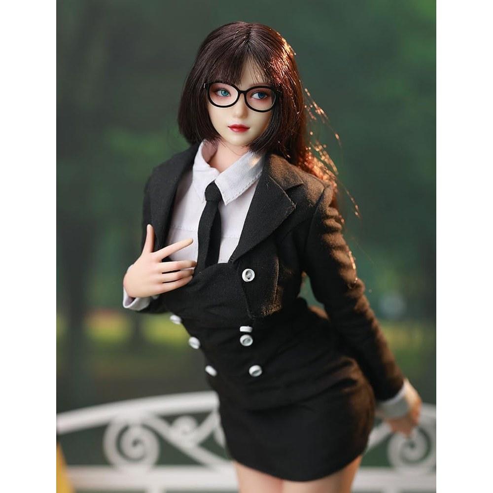 HAMRETHYPPZ 1/6 Female Costume Dress Suit School Uniform Skirt College Student Outfit (Body, Head, Shoes Not Included)