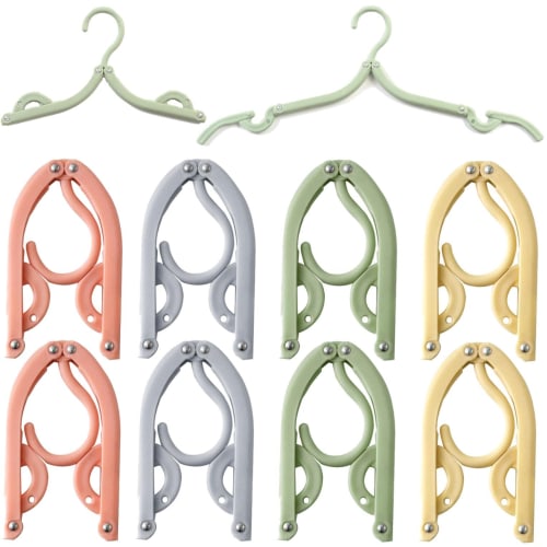 fogman Folding Hanger, Travel, Portable, Compact, for Adults and Kids, Clips, Set of 8 (Clips Not Included)