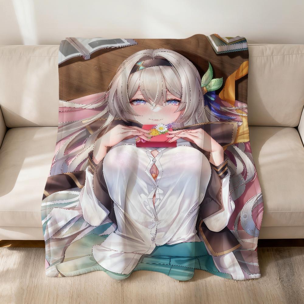 Game Houkai Star Rail Firefly Fanart Soft Warm Plush Blanket Dormitory Sofa Living Room Pet Hogar Bedroom Gift Nap Home Flannel