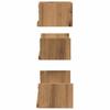 3-Piece wall decoration storage shelf, decorative wall-mounted display rack, artist oak engineered wood