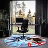 Sonic Printed Round Rug Carpet Chair Rug Area Rug Entryway Doormats,for Office Chair Living Room Bedroom Kitchen Room.