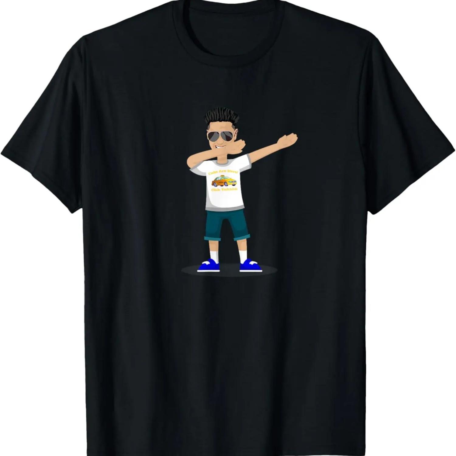 DJ Pauly D Dabbing T Shirt wearing a Cabs Are Here Tee S