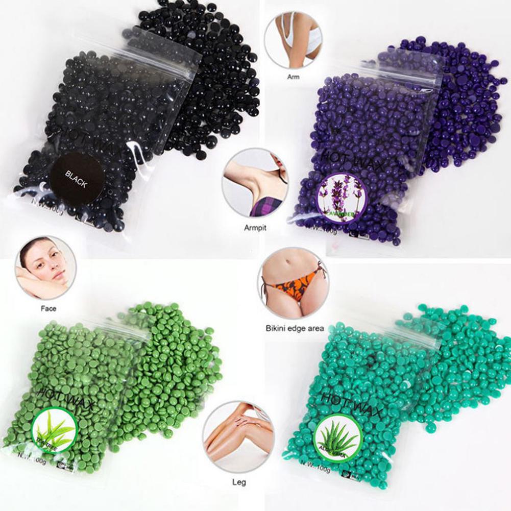Wachsbohnen No Strip Enthaarungsmittel Hot 100g Film Hartwachs Pellet Waxing Bikini Gesicht Haarentfernung Bean Bikini Enthaarungsmittel Für Frauen Männer