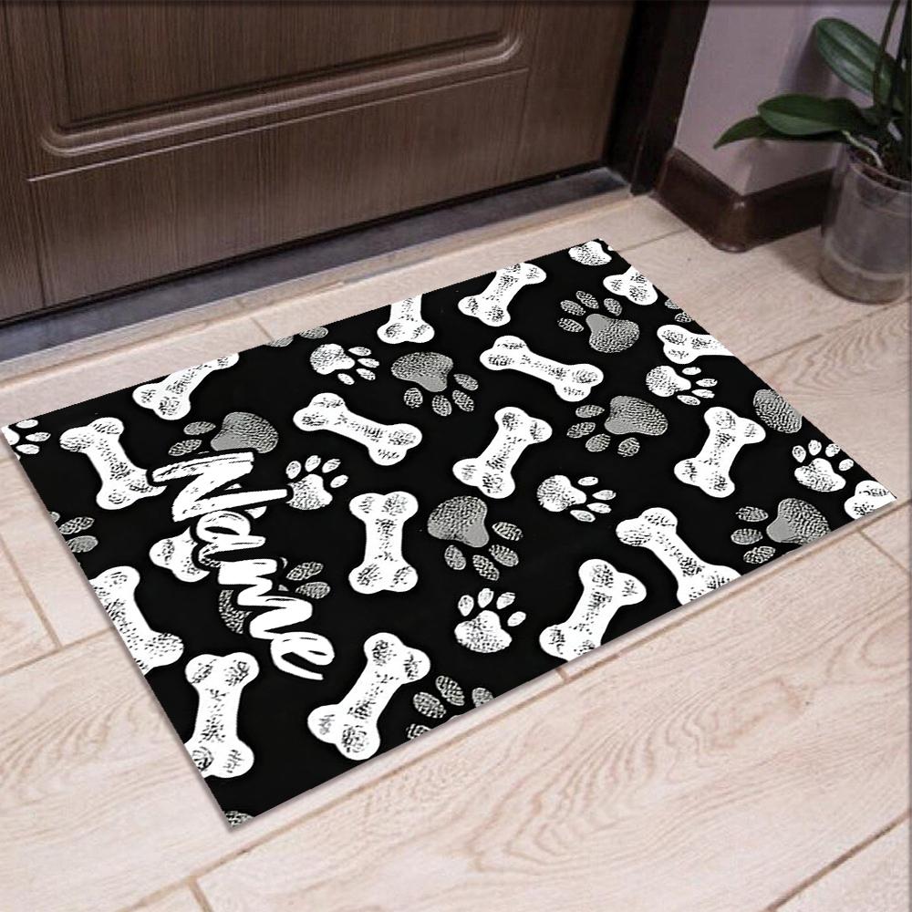 Custom Name Dog Printed Carpet,Rug for Office Chair Living Room Bedroom Kitchen Room Decor Gifts.