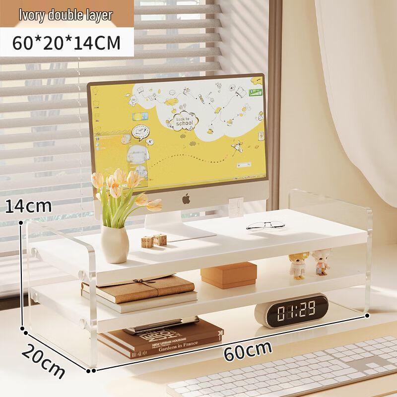 Shixun HC Double-Layer Monitor Riser with Storage
