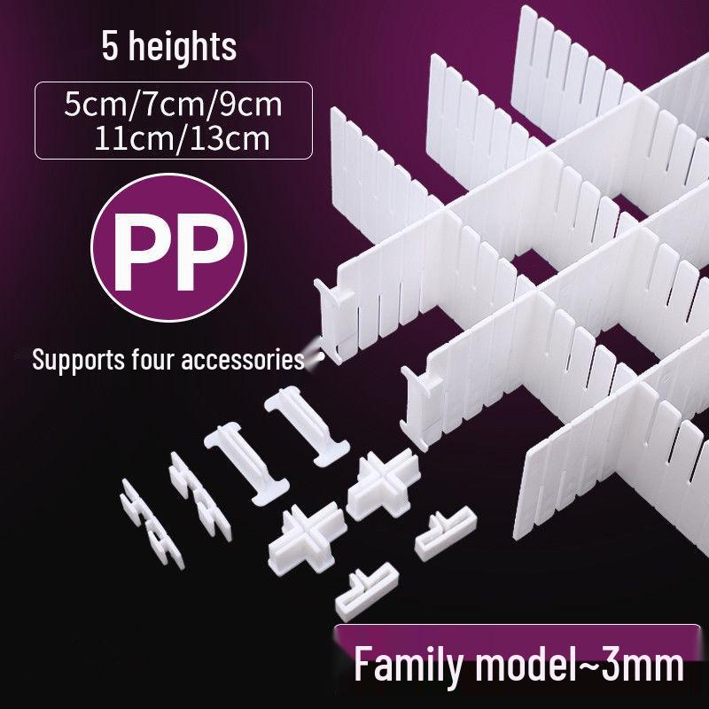 Adjustable Plastic Drawer Dividers for Underwear, Makeup, and Accessories