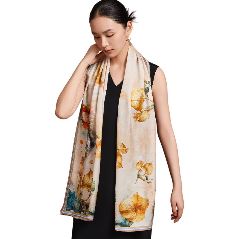 Shanghai Story 100% Mulberry Silk Scarf & Shawl Gift Set