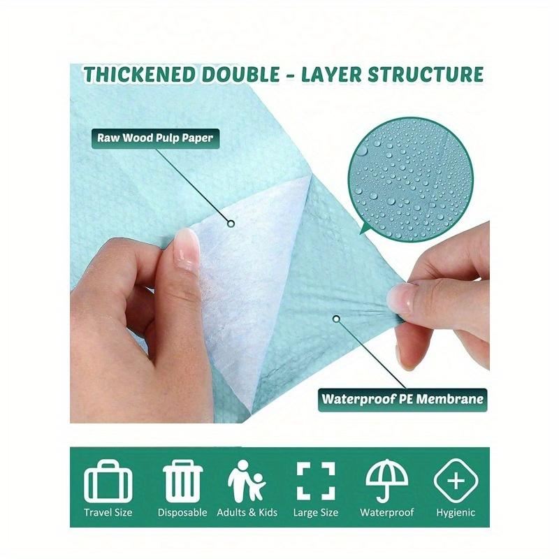 10 ks Jednorázové potahy na záchodové prkénko, Vodotěsné a přenosné, Extra dlouhá papírová podložka na záchodové prkénko pro hotel, veřejná místa, cestování, volnočasový klub