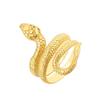Punk Fashion Stainless Steel Snake Ring For Men Women Vintage Biker Hip Hop Couple Animal Ring Simple Jewelry Gifts