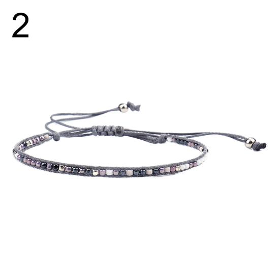 Summer Beach Bohemian Beading Wax Rope Handmade Woven Bracelet Women Jewelry