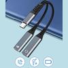 Two Port USB C To USB A OTG Cable 18W Fast Charging Braided Design Compatibles Multiple Devices