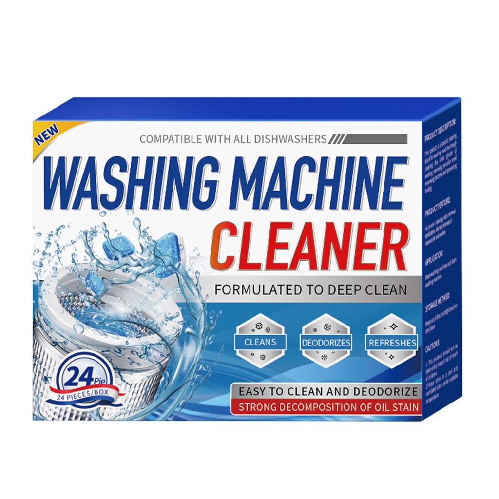 12/24pcs Washing Machine Descaler 360 Degree All Around Deep Cleaning Limescale Remover for Clean Inside Drums Cleaner