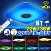 Modern RGB Music Led Ceiling Light Wifi APP Remote Control Music Light 36W 72W With Bluetooth Speaker Square Smart Ceiling Lamp