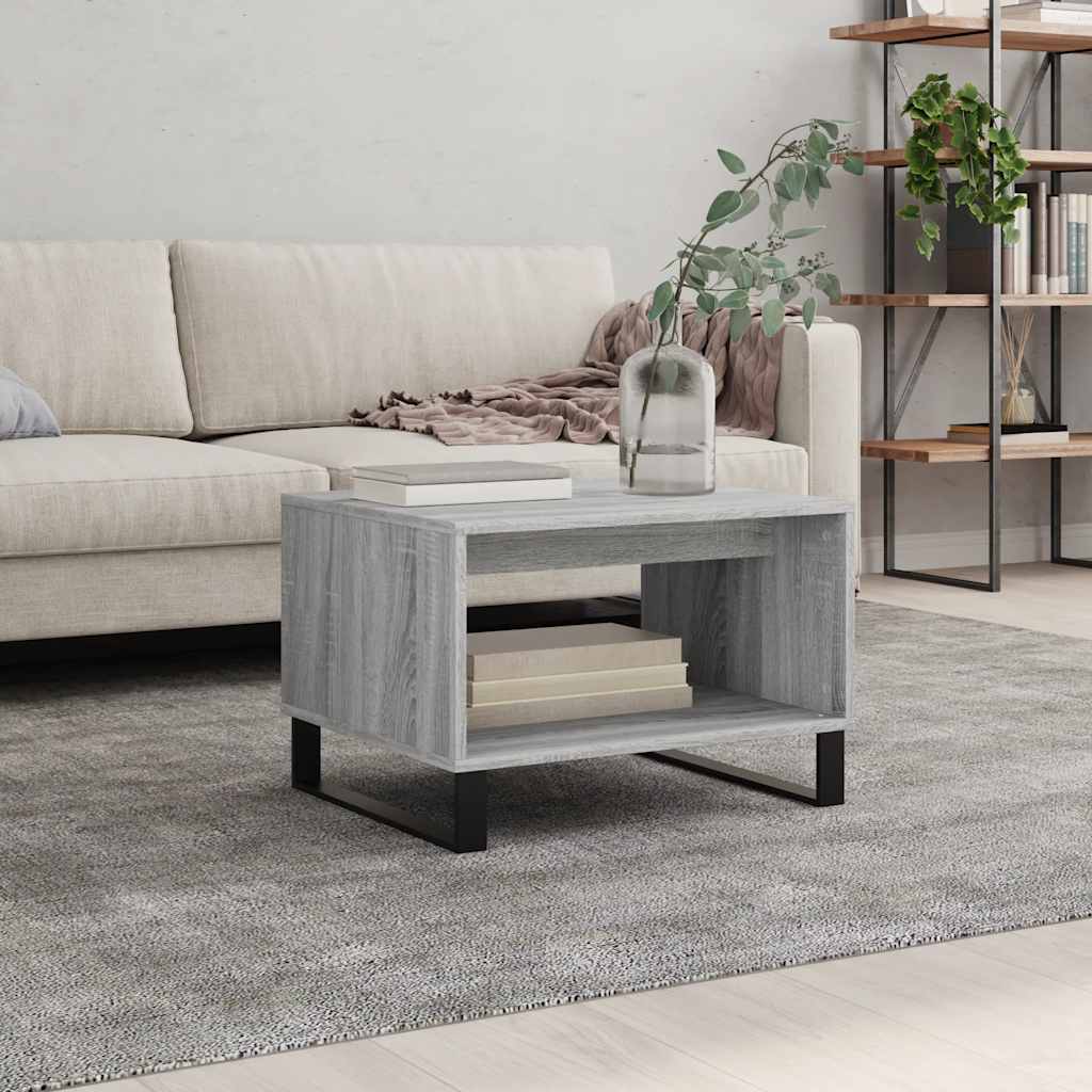 Coffee Table Gray Sonoma 60 x 50 x 40 cm Particleboard
