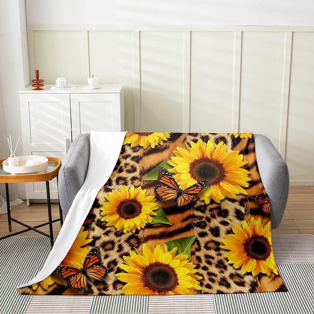 Deer Silhouette Throw Blanket Antlers Arrow Pattern Fleece Blanket Stripes Grid Camouflage Bed Blanket for Kids Teens Room Decor
