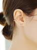 Minimalpiercing 14K Crystal 3D Butterfly Piercing Earrings
