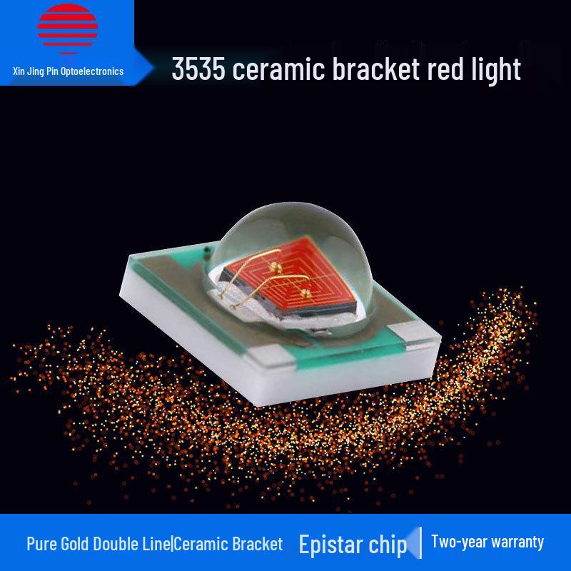 

3535 Червоний світлодіодний bead для росту рослин 3 Вт, 660-940 нм 40mil Chip 620nm