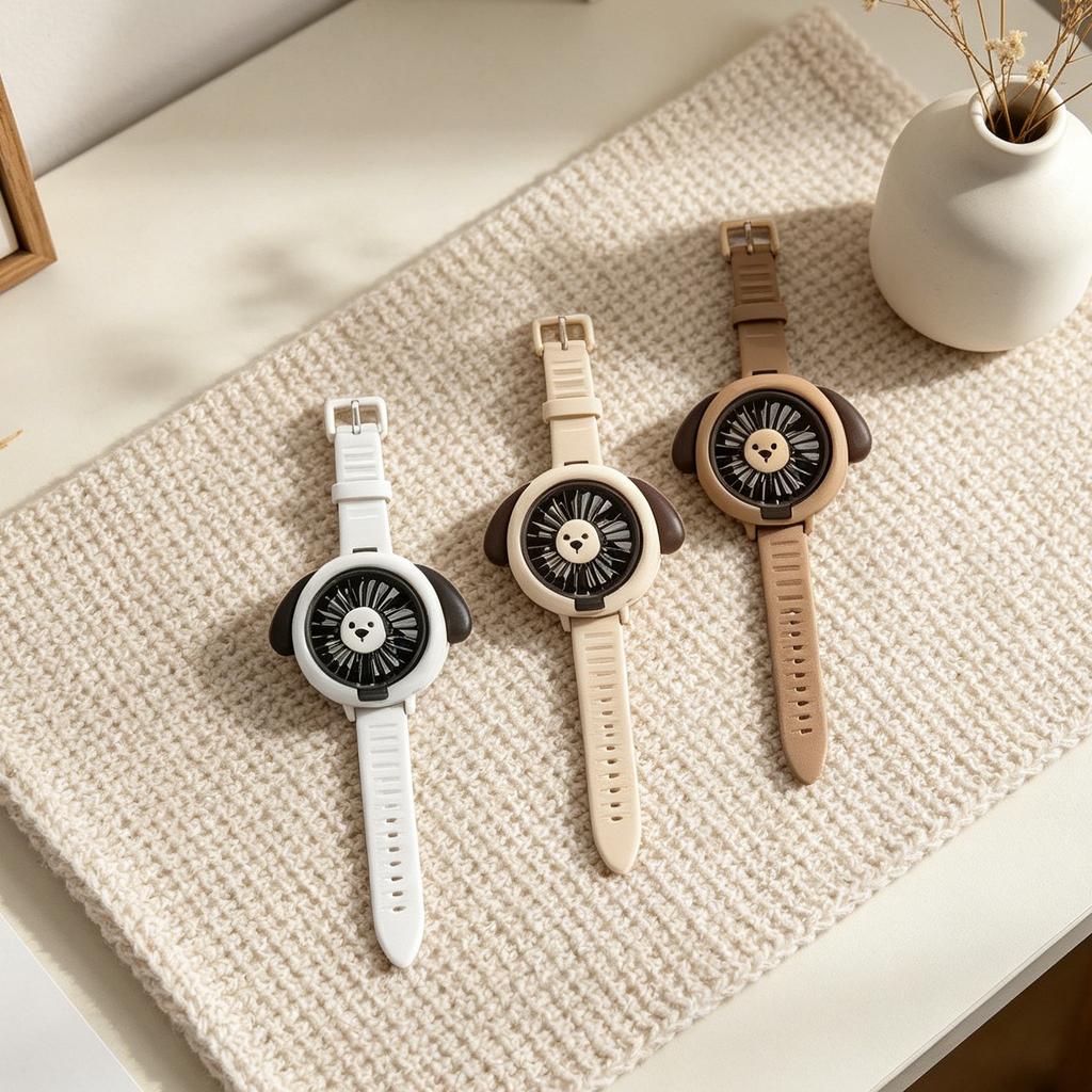 Portable Fan: 3-, Wearable Personal Fan — Featuring A Cute Design, For Summer Outdoor Travel And Indoor Use