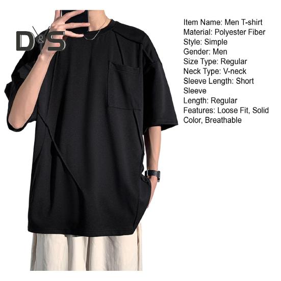 Pánské tričko Sportovní trička Kulatý výstřih Krátký rukáv Jednobarevné Volný střih Měkké Prodyšné Letní Ležérní Top Denní nošení