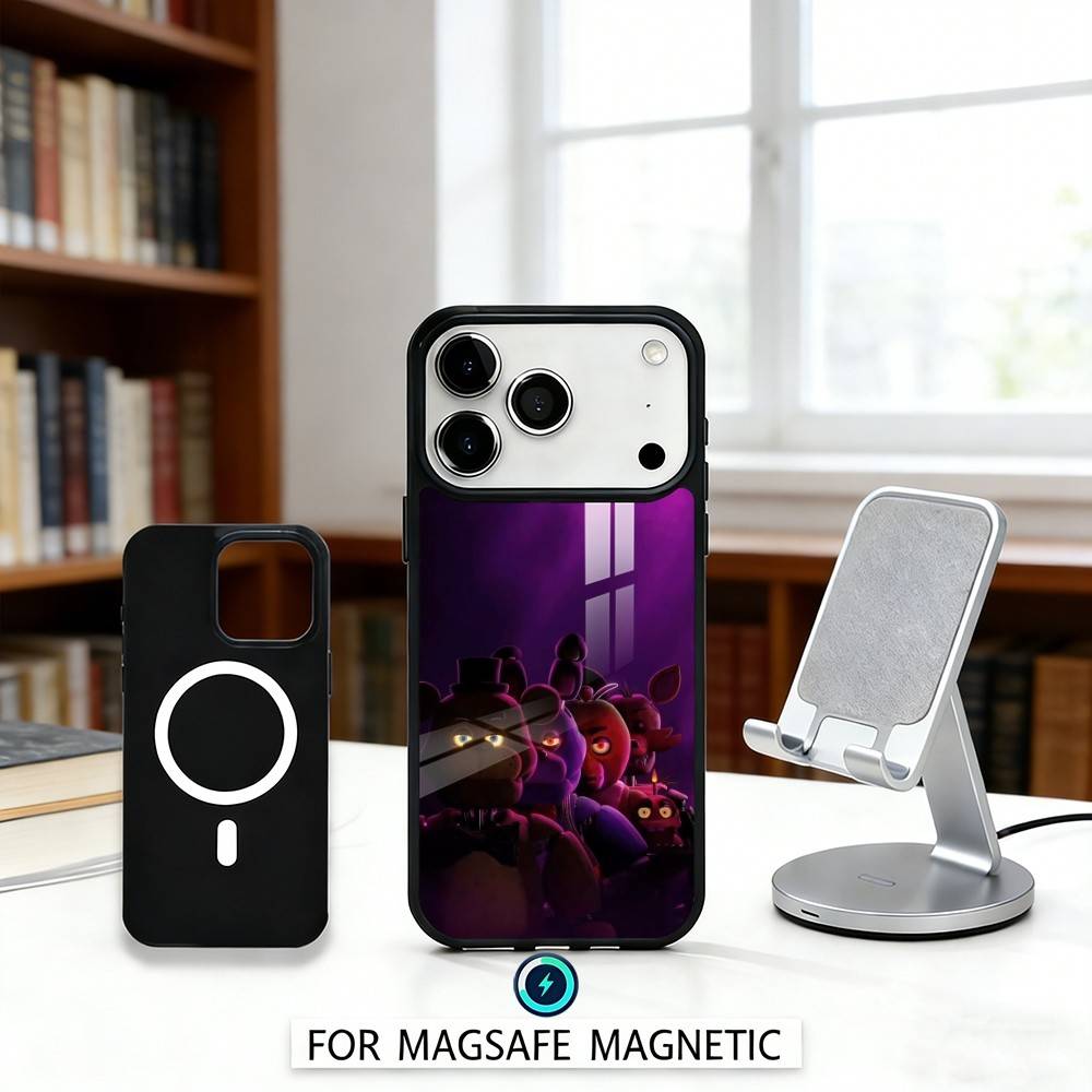F-Five-Nights-At-Freddys F-Fnaf Handyhülle Für iPhone17,16,15,14,13,12,Pro,Max,Magnetisch Für Magsafe Kabelloses Laden