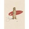 Funny Surfing Animal Retro Posters Canvas Painting Sloth Bear Panda Wall Art Picture for Modern Child Room Home Decor Art Gift