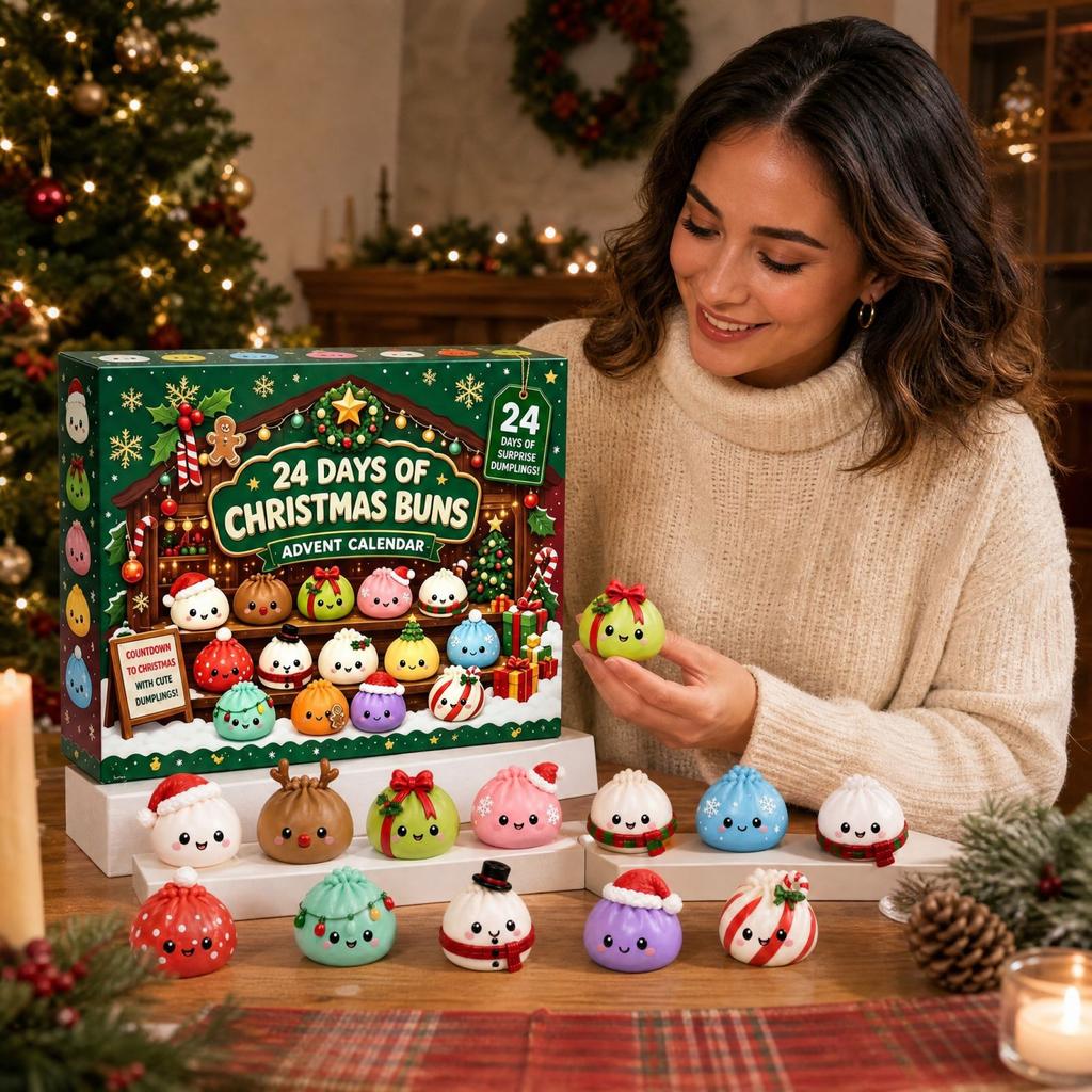 Christmas Advent Countdown Calendar with Surprise Toys for Kids