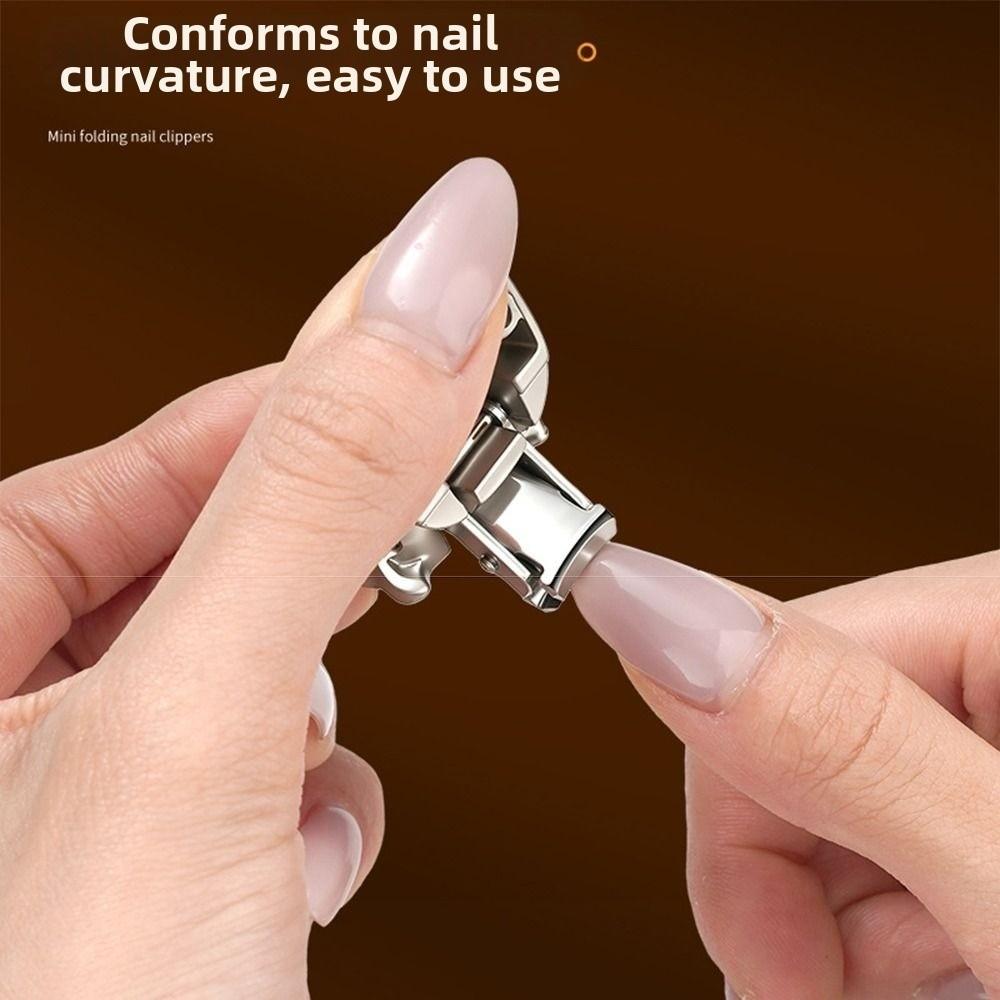 Stainless Steel Mini Nail Cutter Foldable Design Toenail Trimmer Fingernail Clippers Home Use