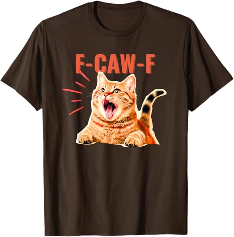 FCawF Funny Cat Humor TShirt FCawF Cat Graphic Sarcastic Saying Tee Cute Y2k Kitten Womens Fashion Novelty Graphic Outfit