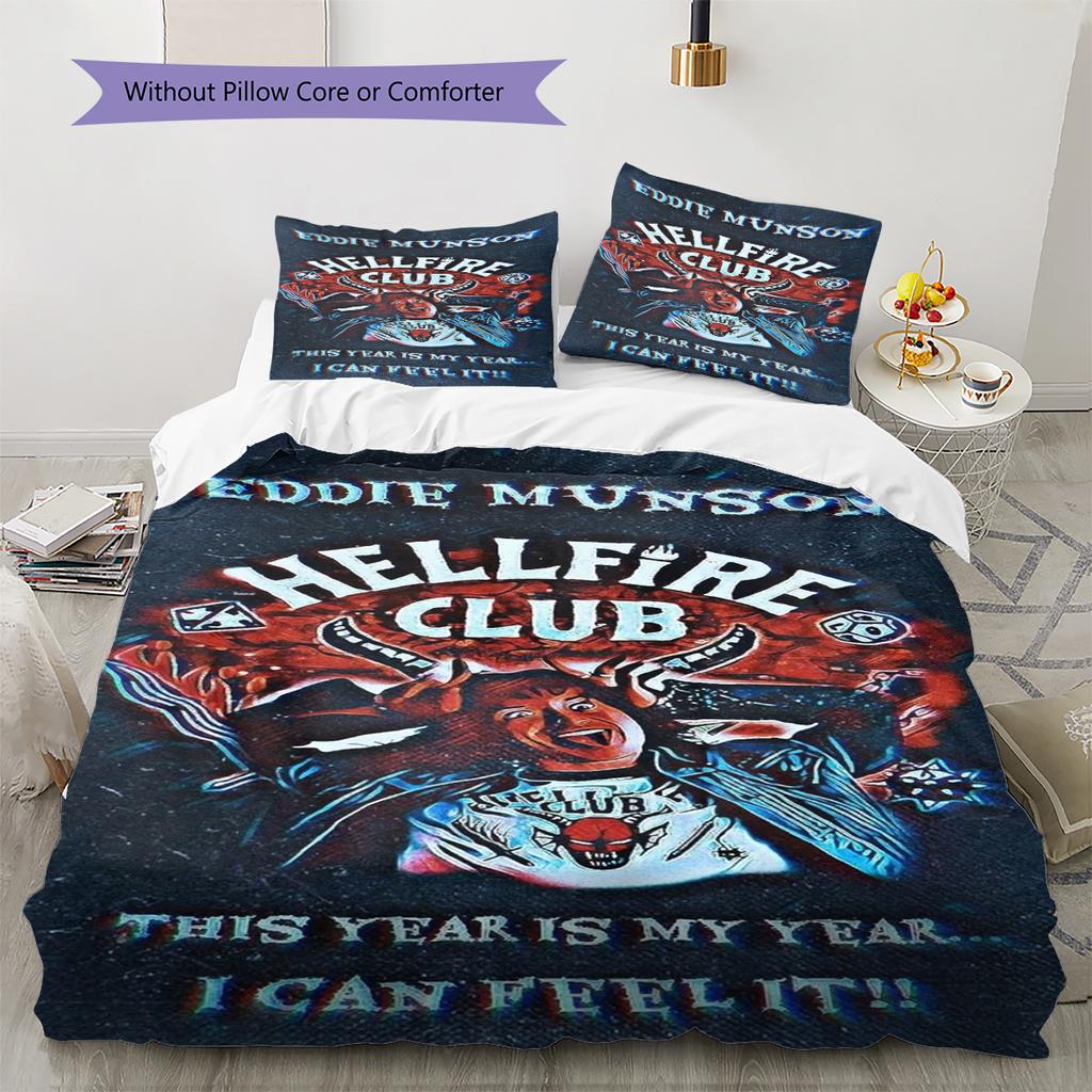 Cartoon Pattern Bedding Quilt Set Quilt Cover Pillowcase Home Decoration Birthday Gift (1 * Duvet Cover + 2 * Pillowcase, Without Core)